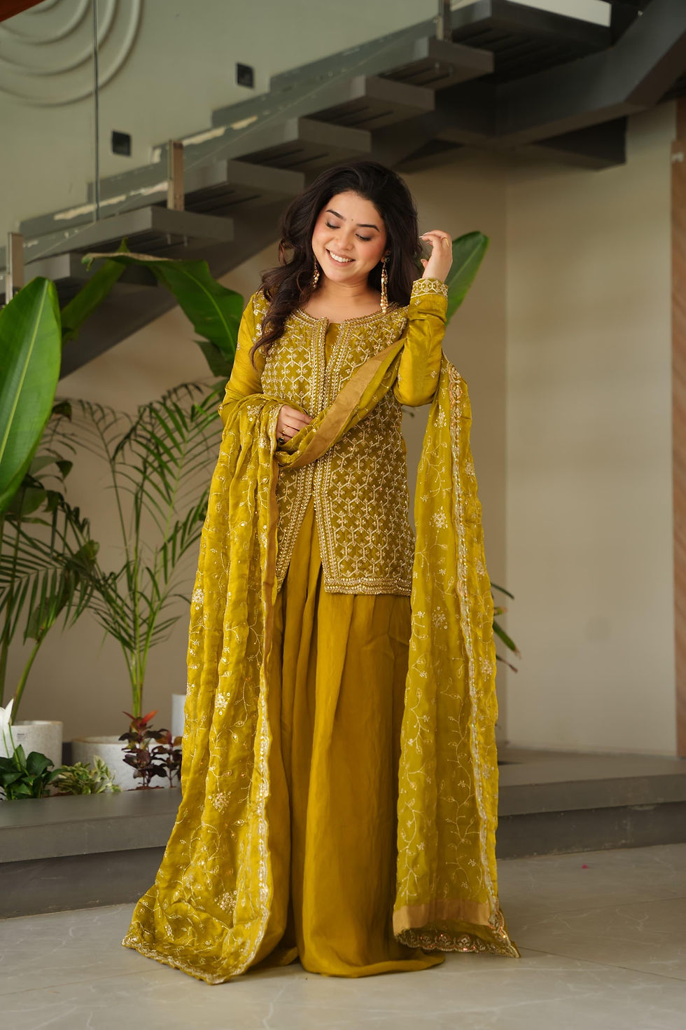 Thumbnail: FENDY/LAVA/SHEESHA SILK SHARARAH OUTFIT 