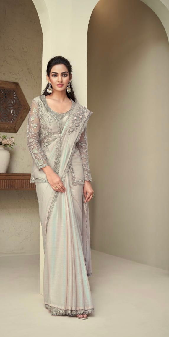 Thumbnail: TRENDY JACKET STYLE SAREE 