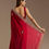 Thumbnail: Red Satin Saree With Gotapatti And Scallop Border