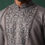Thumbnail: Grey Linen Kurta Set With Handwork Embroidery