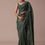Thumbnail: Moss Green Embroidered Tussar Saree With Unstitched Blouse