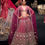 Thumbnail: Maroon Raw Silk 16 Kali Zardozi Lehenga Set With Two Dupattas