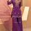 Thumbnail: Rich Plum Palazzo Suit Set