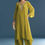 Thumbnail: Green Crepe Gold Zardosi Kurta Pant With Dupatta