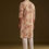 Thumbnail: Cream Brown Silk Floral Printed Kurta Set