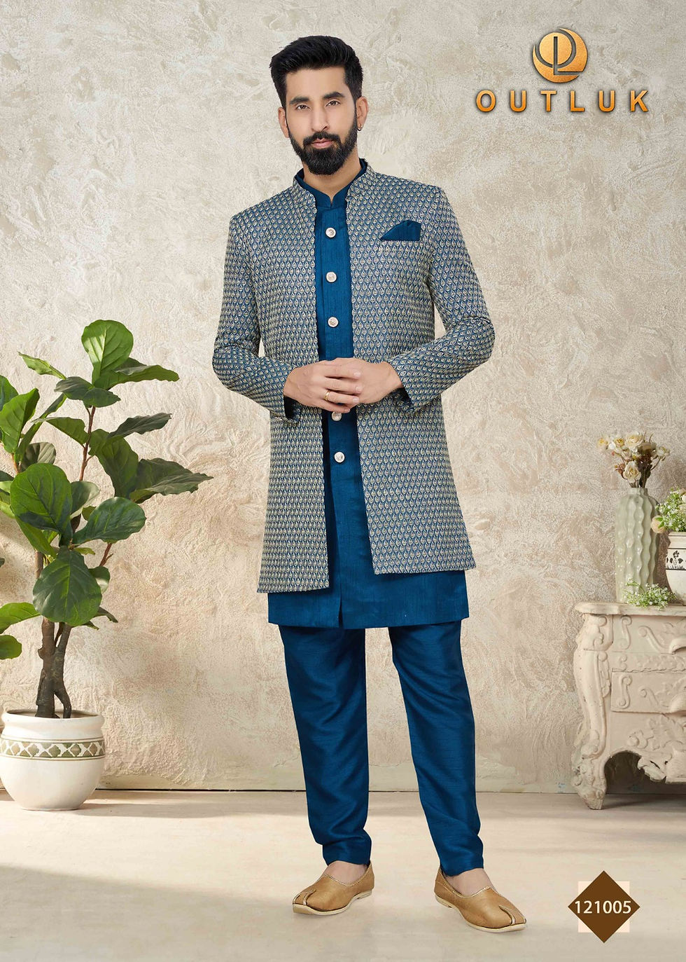 Sherwani with Kurta Pajama