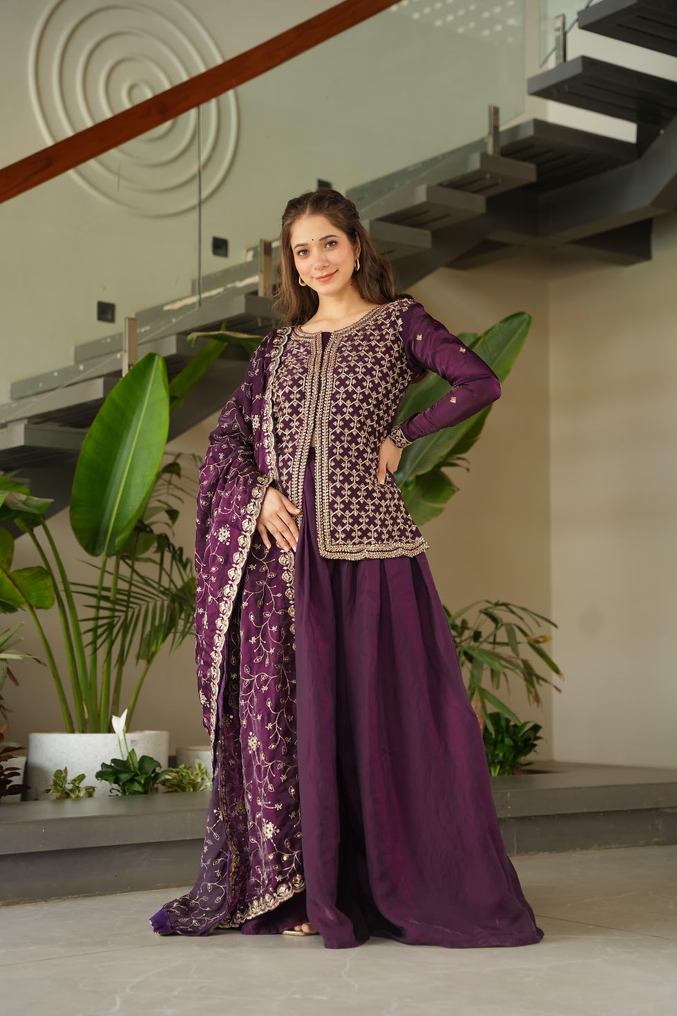 Thumbnail: FENDY/LAVA/SHEESHA SILK SHARARAH OUTFIT 