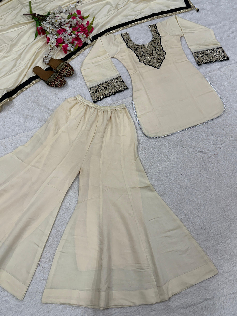 Thumbnail: FENDY/LAVA/SHEESHA SILK PLAZOO OUTFIT 