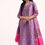 Thumbnail: Lavender Block Printed Chanderi Kurta Palazzo Set
