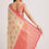 Thumbnail: Off White Banarasi Silk Saree With Woven Contrast Red Border
