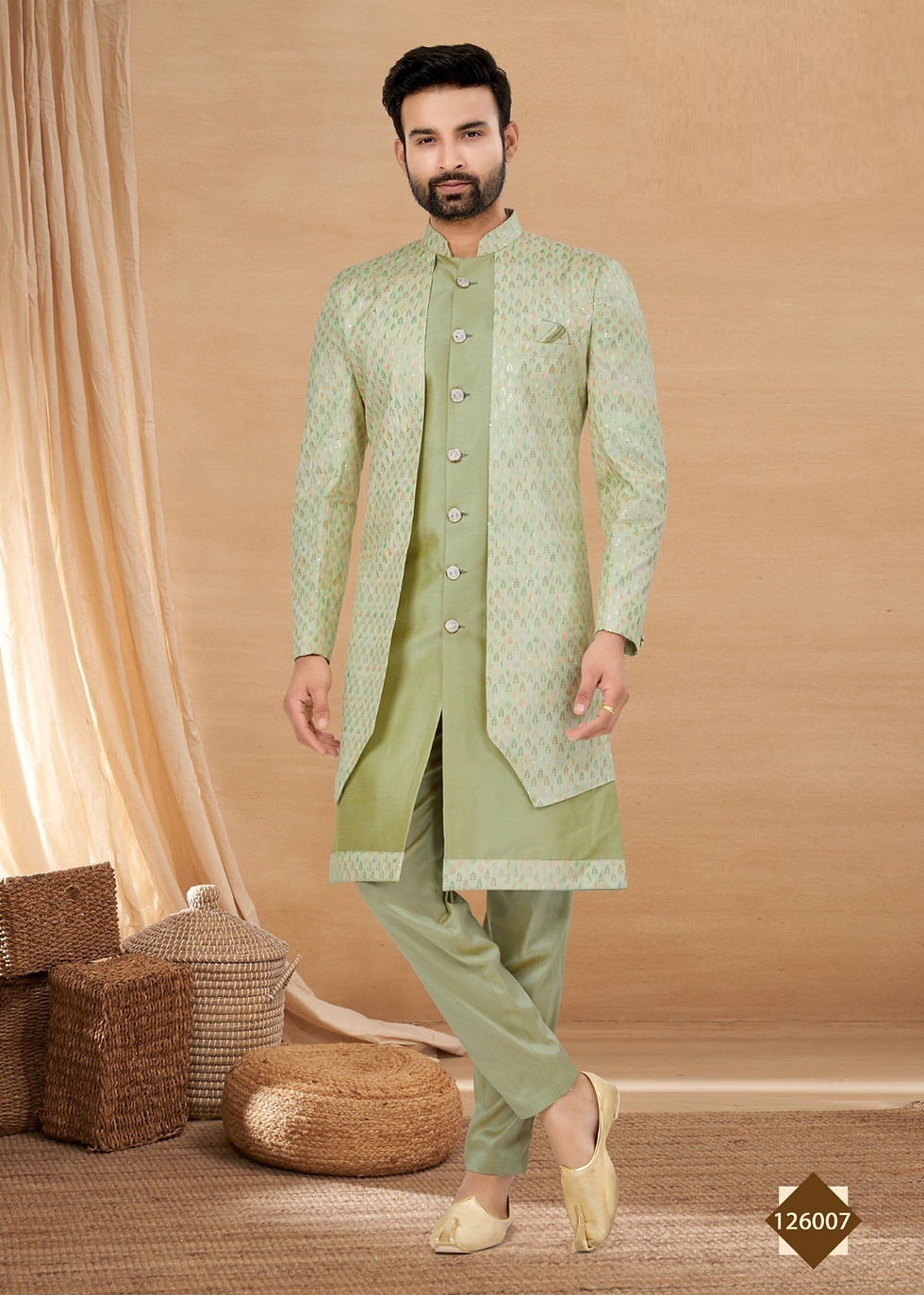 Thumbnail: Men's Sherwani with Kurta Pajama