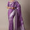Thumbnail: Dark Purple Dola Silk Saree With Silver Weave And Unstitched Blouse Piece