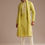 Thumbnail: Yellow Silk Embroidered Kurta Set With Dupatta