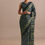 Thumbnail: Indigo Modal Satin Saree In Ajrakh HandBlock Print