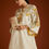 Thumbnail: Ivory Floral Applique Work Kurta Pant Set With Gotta Lace