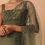 Thumbnail: Green Net Saree With Sequin Work And Unstitched Blouse Piece