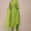 Thumbnail: Parrot Green Suit Set In Art Silk With Tassels On The Sleeves
