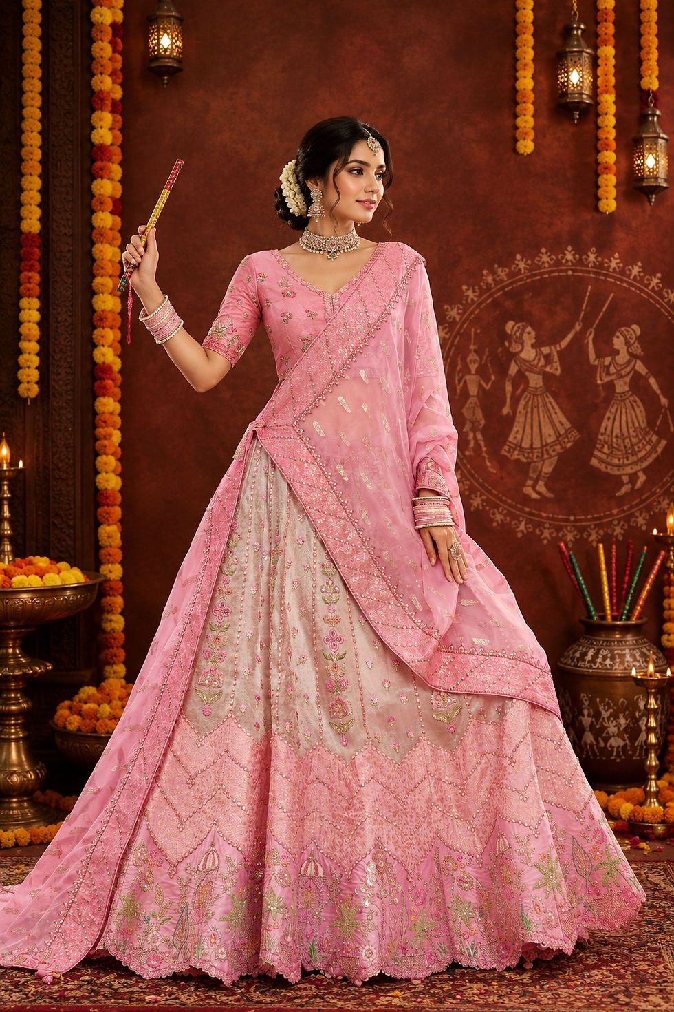 Thumbnail: Embroidered Lehenga Choli