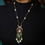 Thumbnail: Kundan Polki Red And Green Long Necklace - JAJBR23N 16