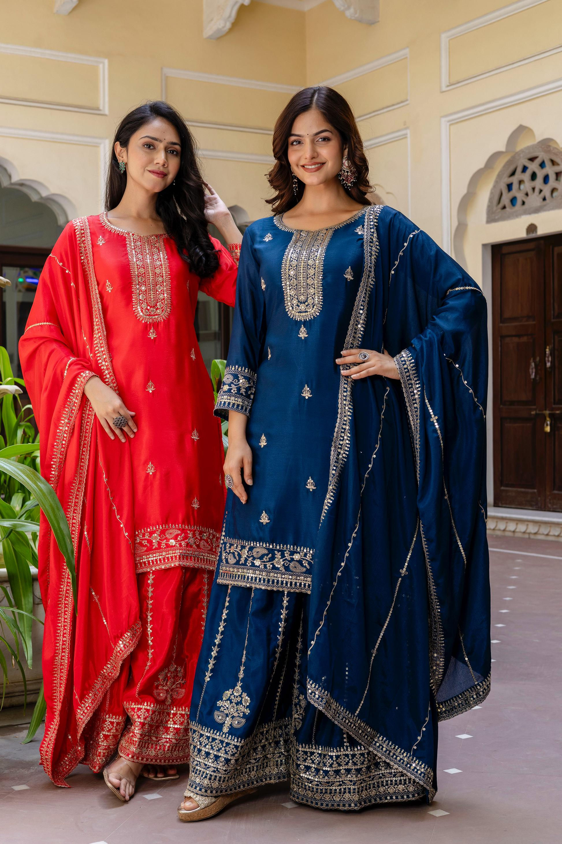 CHINON SILK SHARARAH OUTFIT 