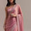 Thumbnail: Pink Glass Tissue Saree With Sequins And Moti Embroidered Border