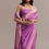 Thumbnail: Violet Tissue Silk Saree With Butti Work And Chanderi Zari Border