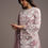 Thumbnail: Lilac Purple Organza Kurta Set With Thread And Moti Work