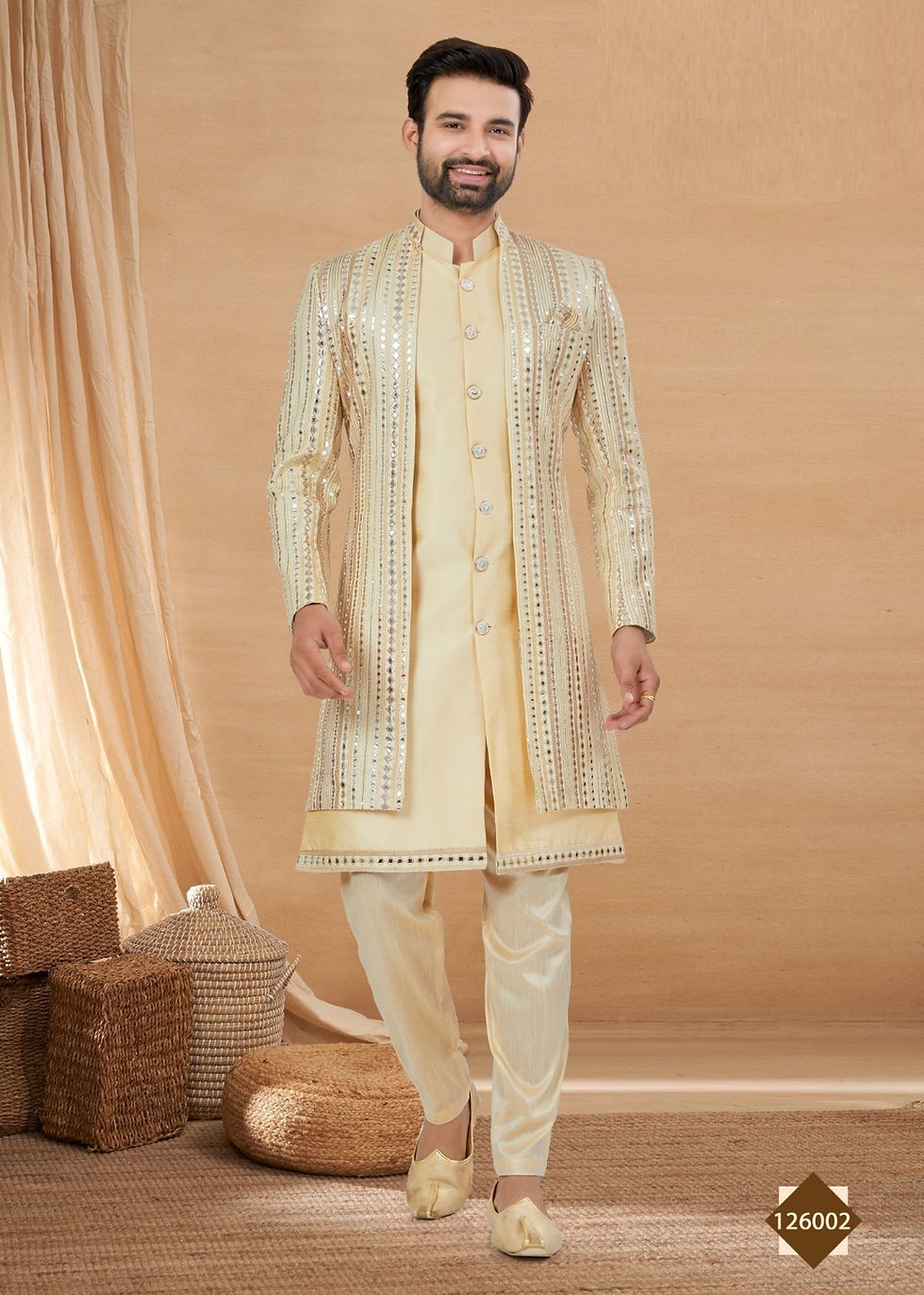 Thumbnail: Men's Sherwani with Kurta Pajama