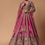 Thumbnail: Maroon Silk Velvet 16 Kali Lehenga And Zardosi Blouse Set