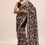 Thumbnail: Black Georgette Parsi Gara Multi Color Saree With Unstitched Blouse