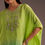 Thumbnail: Green Ombre Zardosi Crepe Kaftan Kurta Dhoti Set