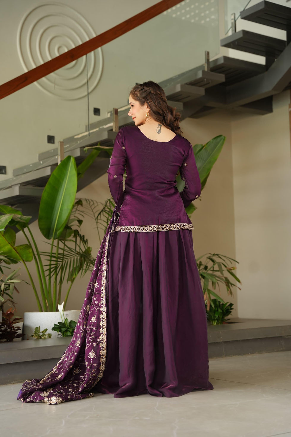 Thumbnail: FENDY/LAVA/SHEESHA SILK SHARARAH OUTFIT 