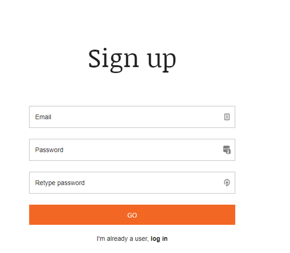 sign up