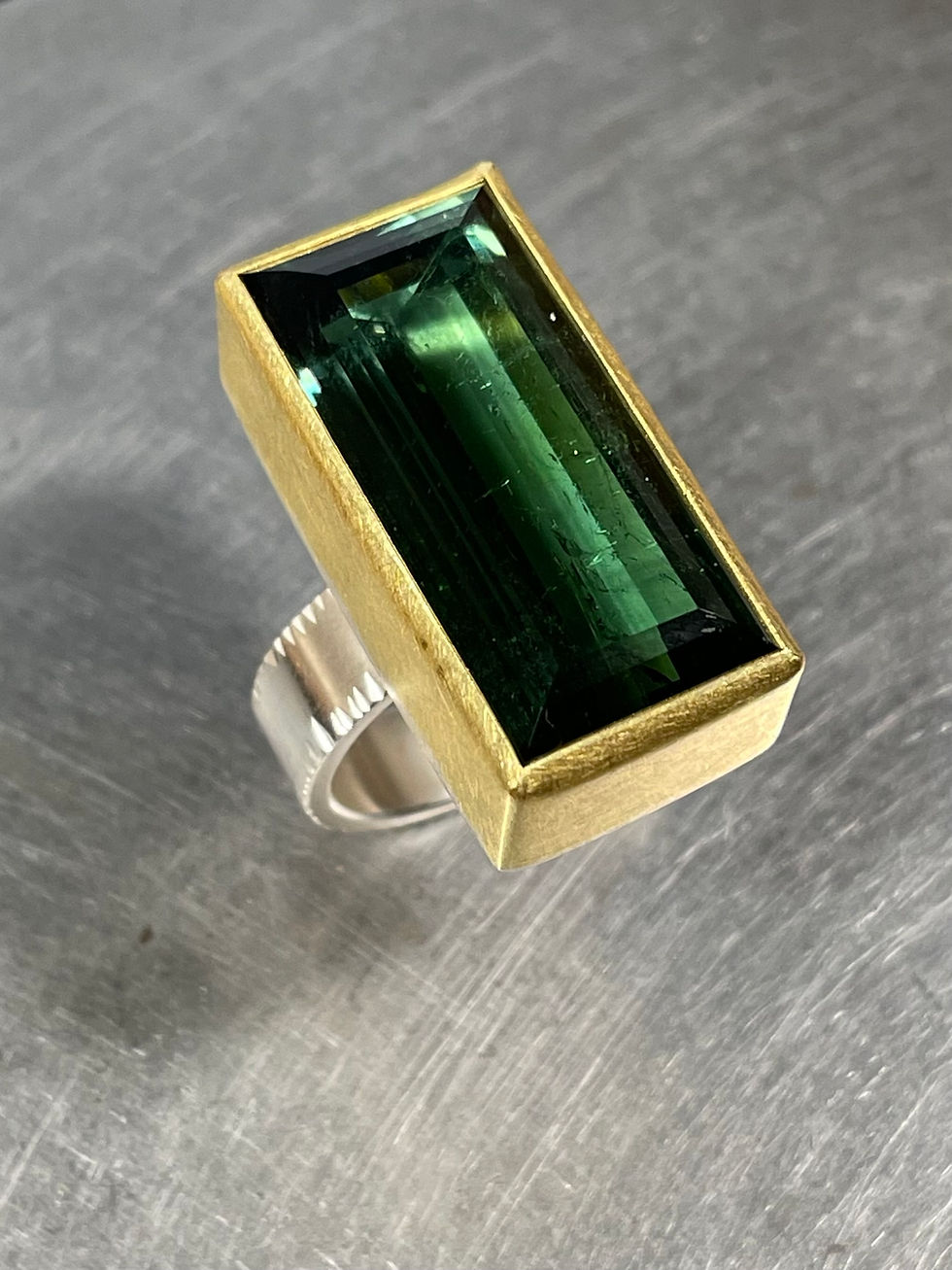 Thumbnail: Tourmaline Rectangle Ring