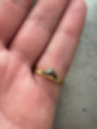 Thumbnail: Brown Diamond Half Moon Ring east west