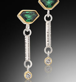 Tourmaline & Diamond Earrings