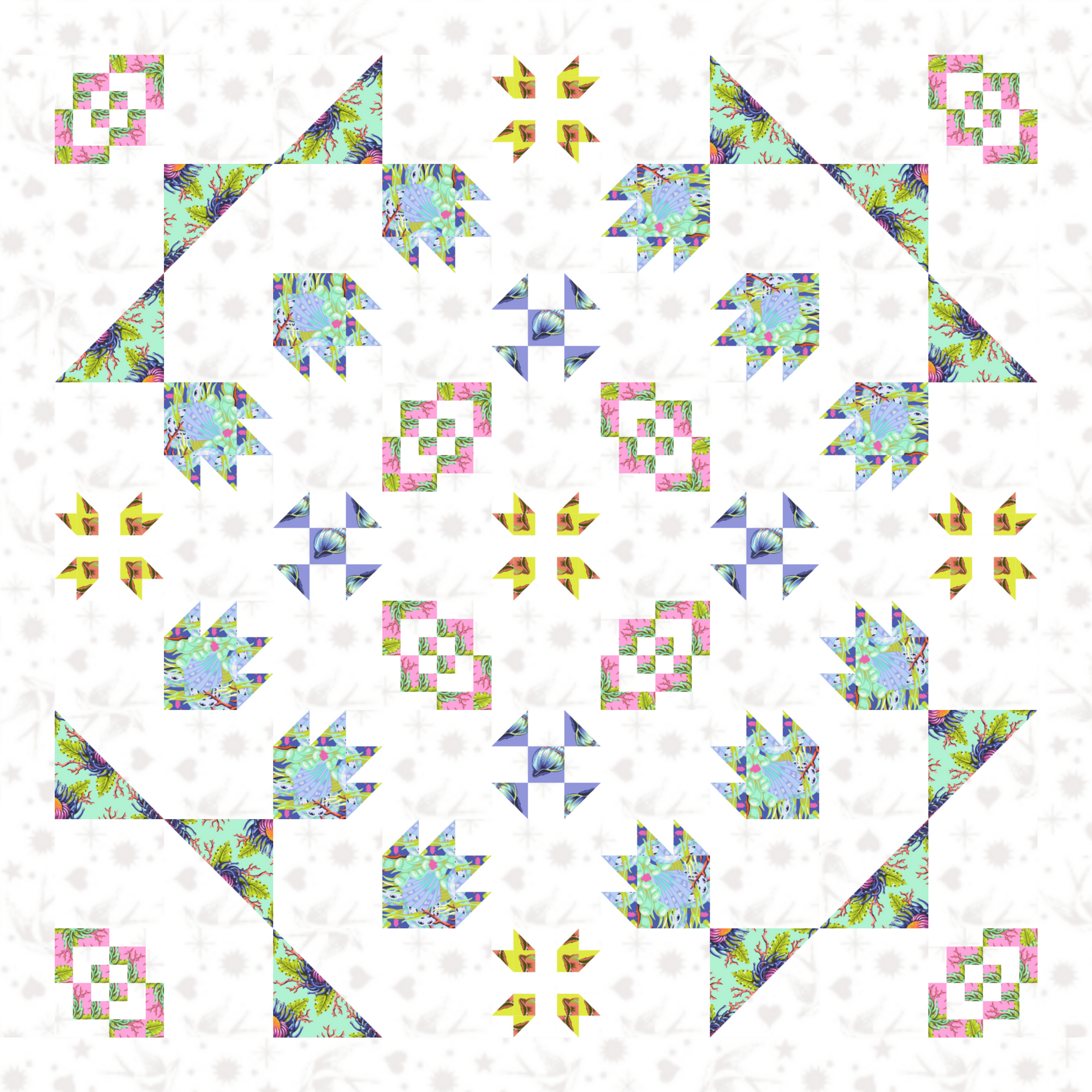 Around the Reef QUILT KIT Fairy Flakes Paper