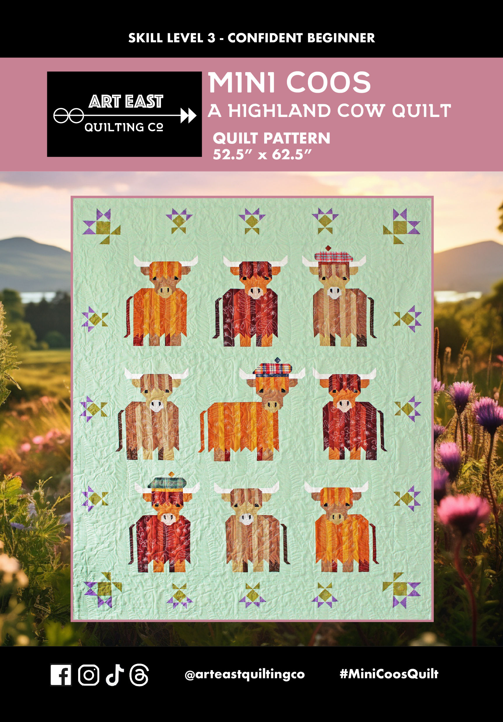 Mini Coos - a Highland Cow Quilt Pattern Booklet