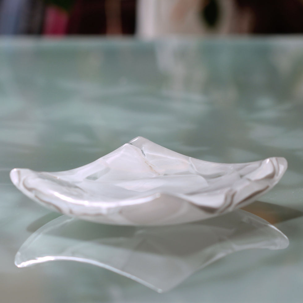 Miniatura: skleněný svícen