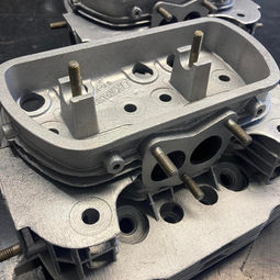 Vintage VW Okrasa performance parts given a little sprouce up in the Vapour blaster after many years of storage 