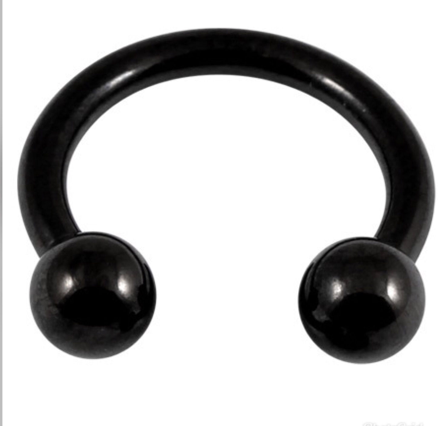 Black Steel (PVD) Circular Barbells Gauge 1.6 With ball ends