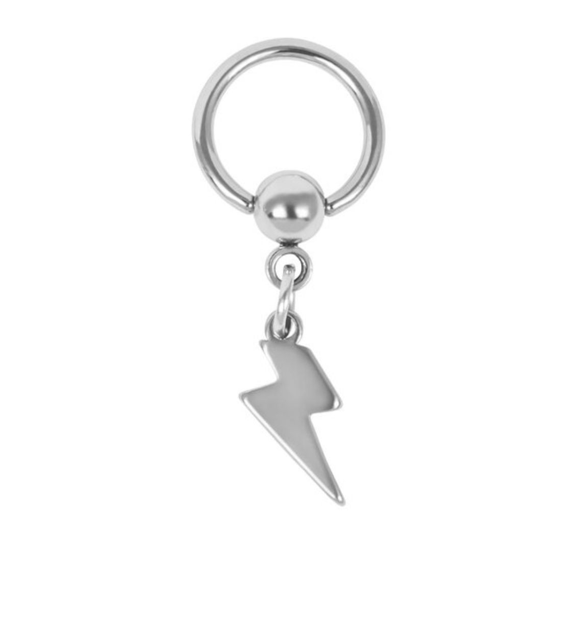 Surgical steel BCR with Steel lightening Drop