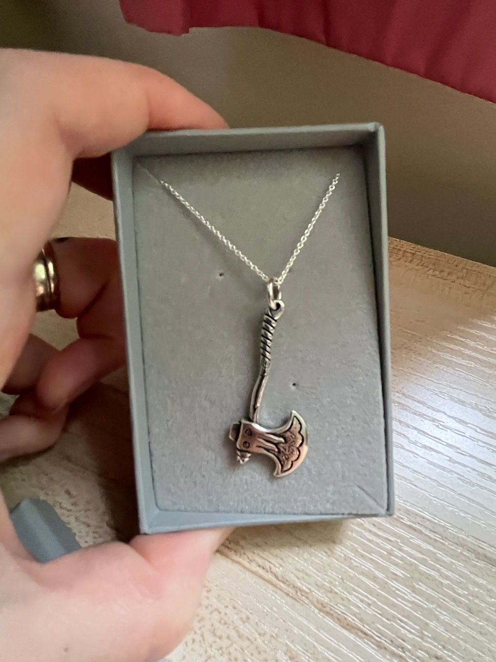 Thumbnail: Viking Silver Axe Pendent  with 925 Sterling Silver  Chain comes in Gif