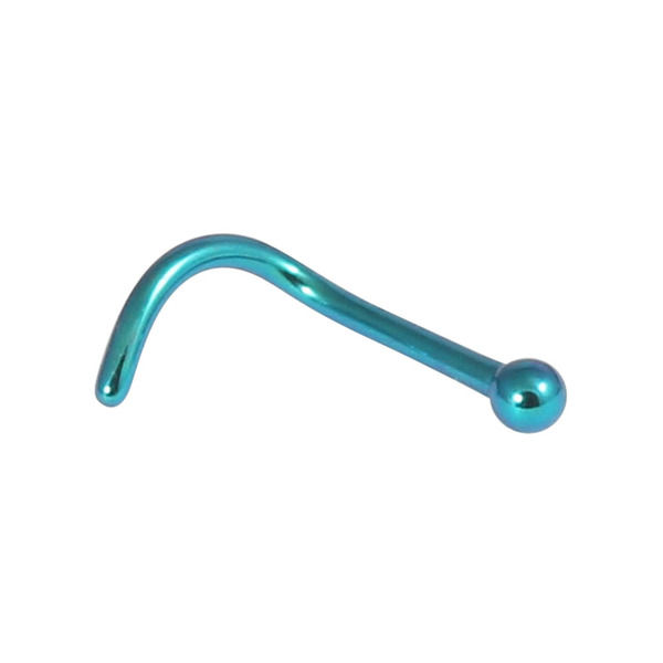 Thumbnail: Turquoise  Titanium ball nose stud 0.8 gauge