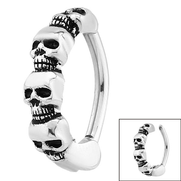 Skull  Surgical Steel Huggy Belly Clicker