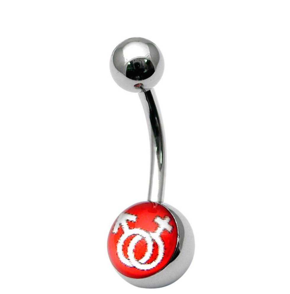 Thumbnail: Surgical Steel  Picture   Belly Bars