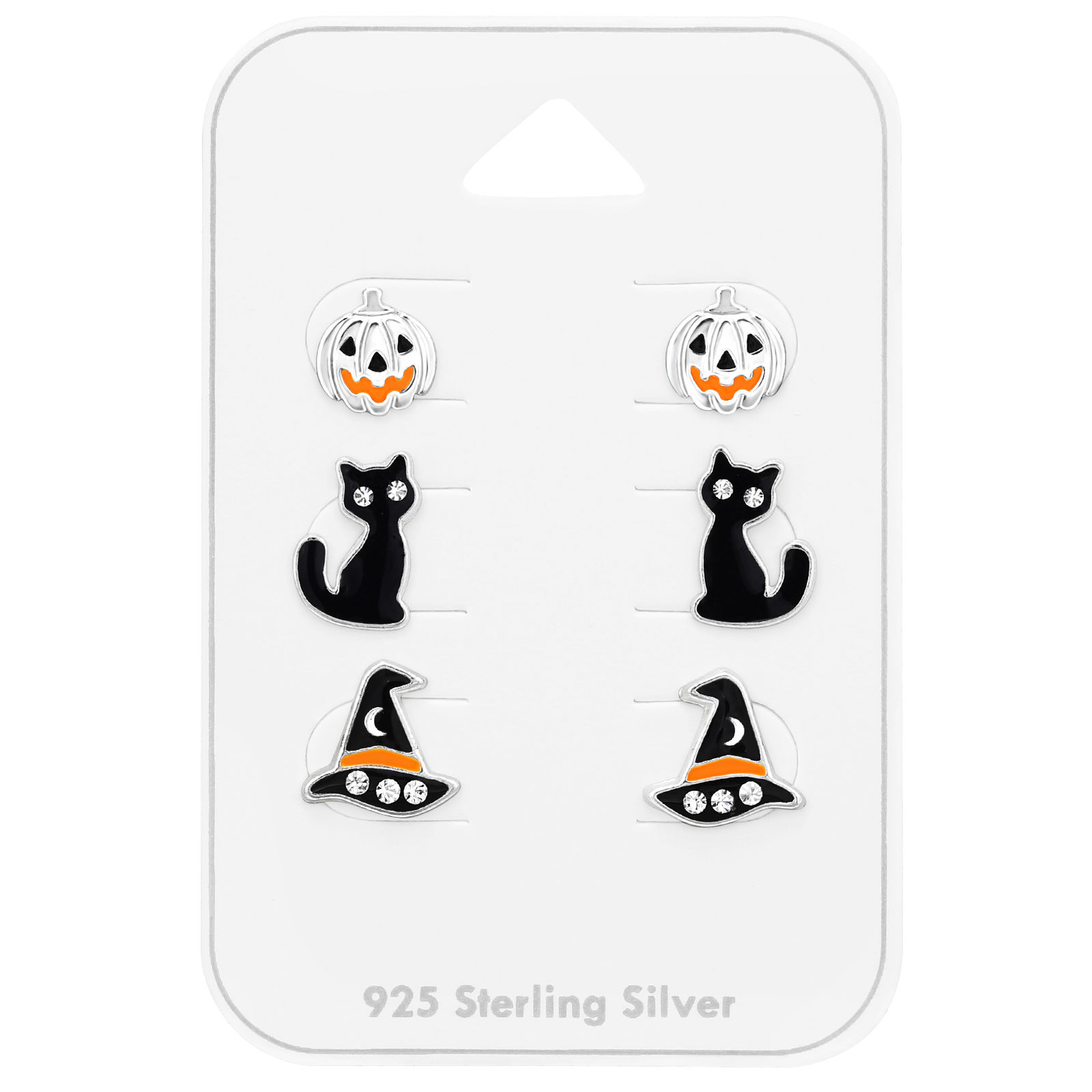 Witch multi pack of 3 Sterling Silver Ear Studs