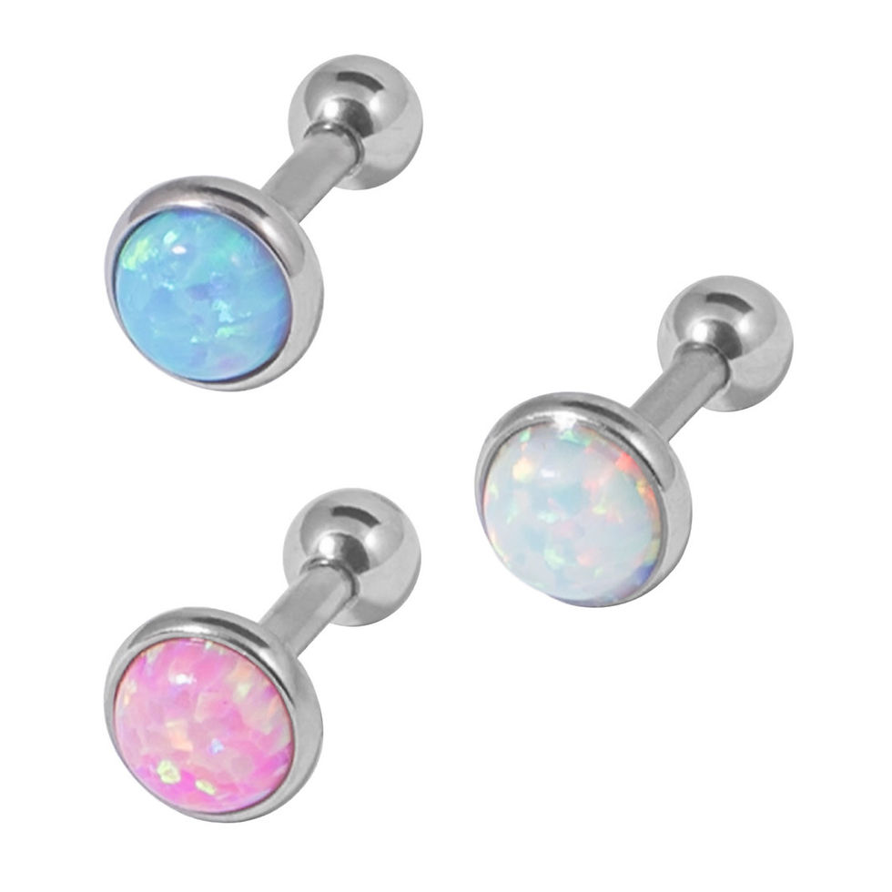 Surgical Steel synthetic Opal Micro bar