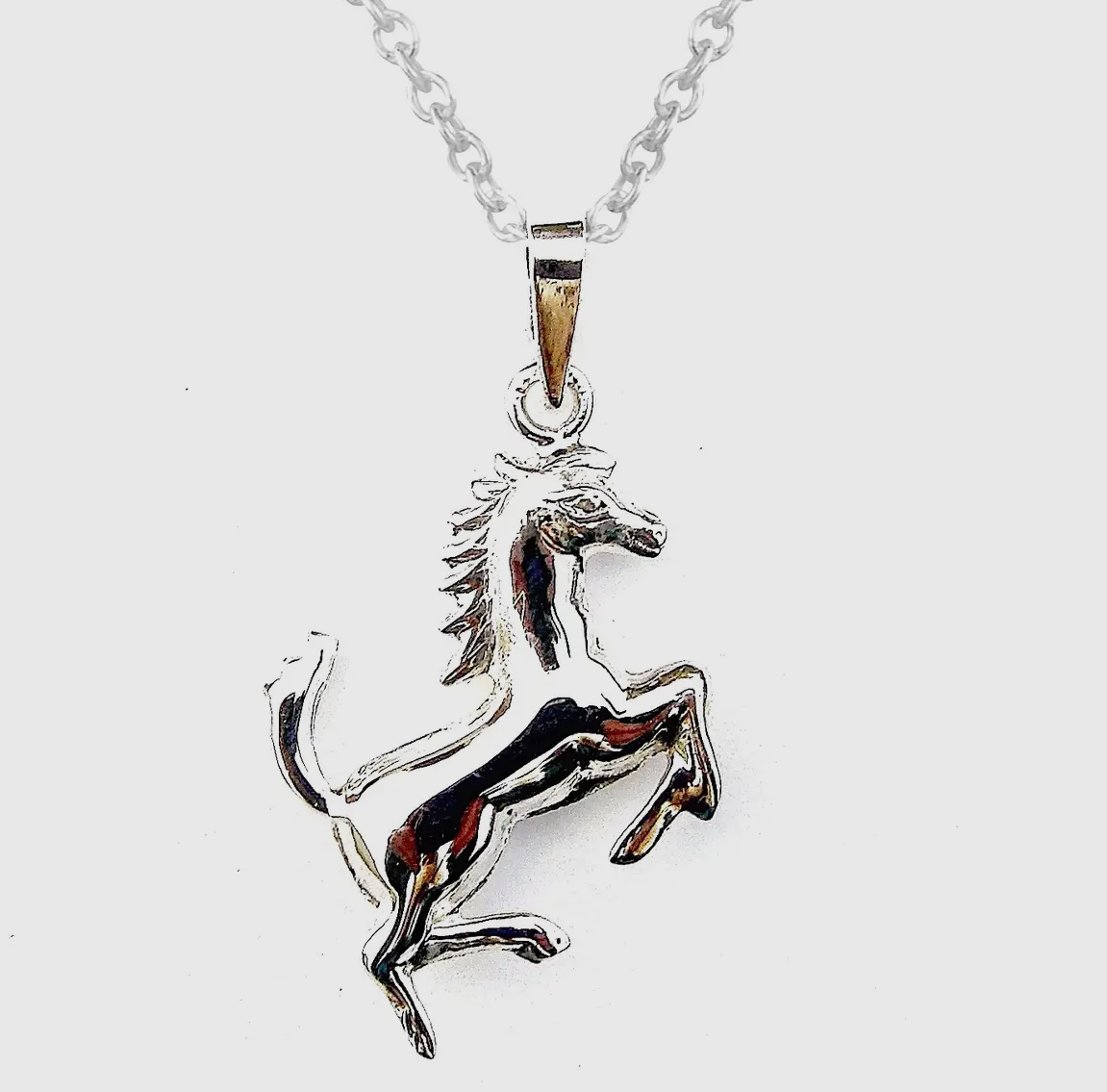 Horse Necklace 925 Sterling Silver in gift box