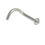 Thumbnail: Titanium cork screw nose stud 1.0 gauge 2mm cone choose colour